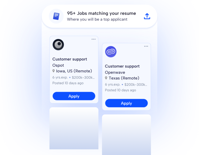 Erhalte Job-Matches basierend auf deinem Lebenslauf